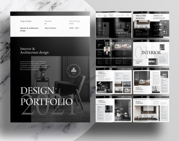 Modern-Black-Portfolio-Layout-Template