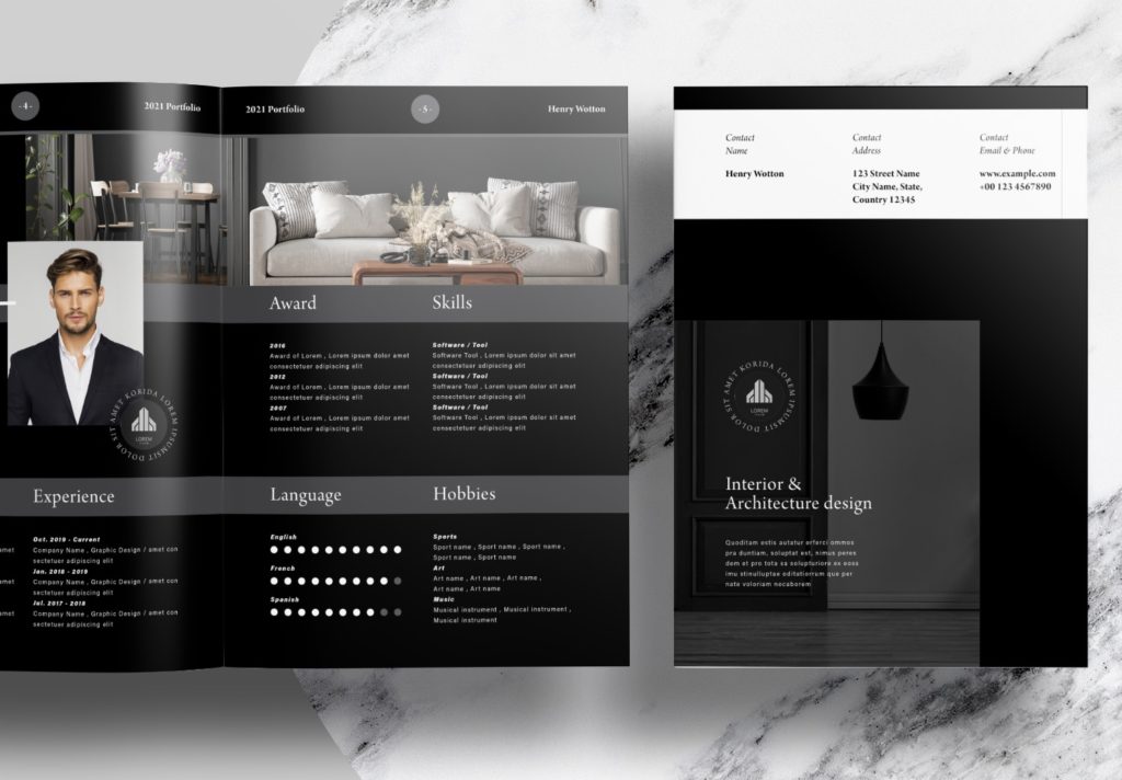 Modern-Black-Portfolio-Layout-Template