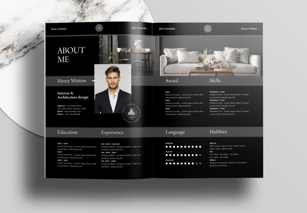 Modern-Black-Portfolio-Layout-Template