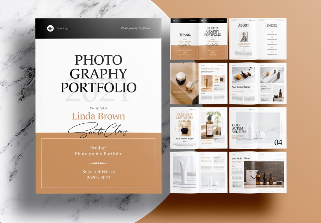 Photography Introduction Examples Indesign Free InDesign Modern Photography Portfolio Layout Templates with Brown ...