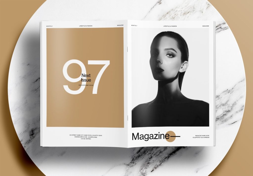 Unsell Free InDesign Brown Magazine Layout Templates - Unsell.Design