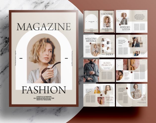 Free-InDesign-Brown-Fashion-Magazine-Layout-Template