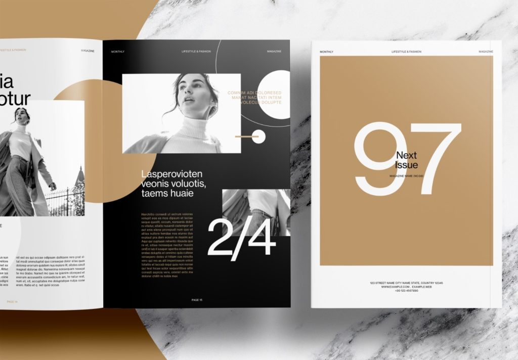 Unsell Free InDesign Brown Magazine Layout Templates - Unsell.Design