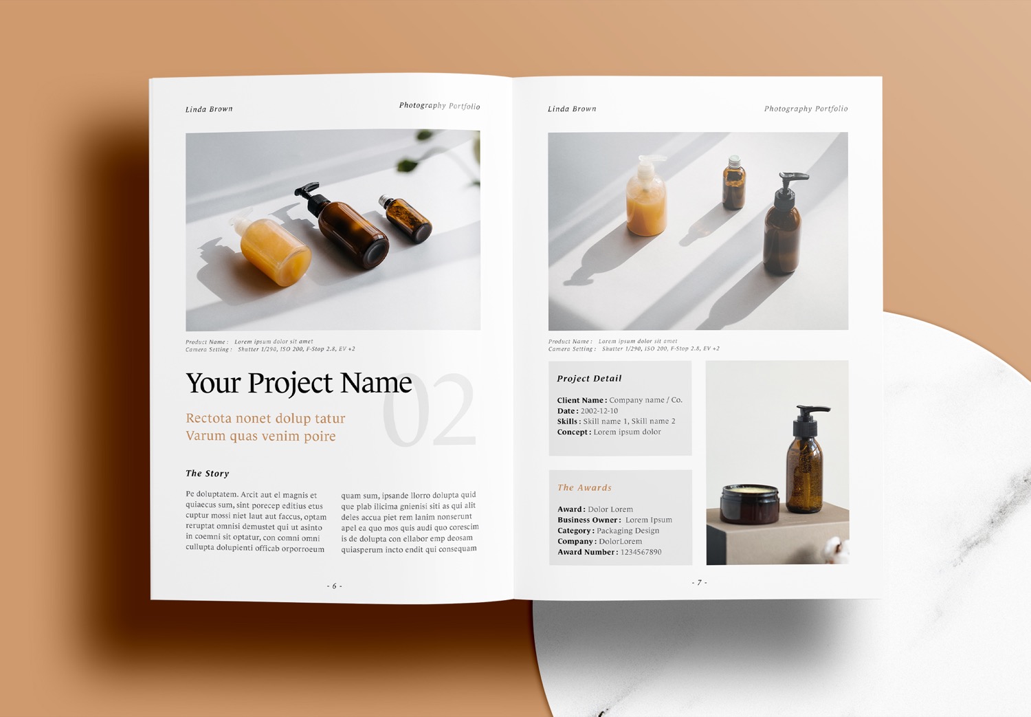 Free-InDesign-Modern-Photography-Portfolio-Layout-Templates-with-Brown-Accents