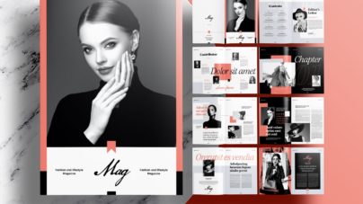 Free-InDesign-Red-Modern-Magazine-Layout-Template