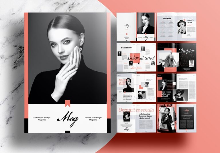 Free-InDesign-Red-Modern-Magazine-Layout-Template