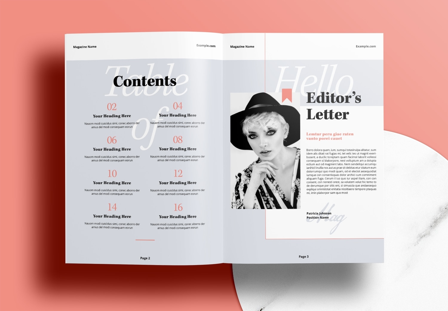 Free-InDesign-Red-Modern-Magazine-Layout-Template