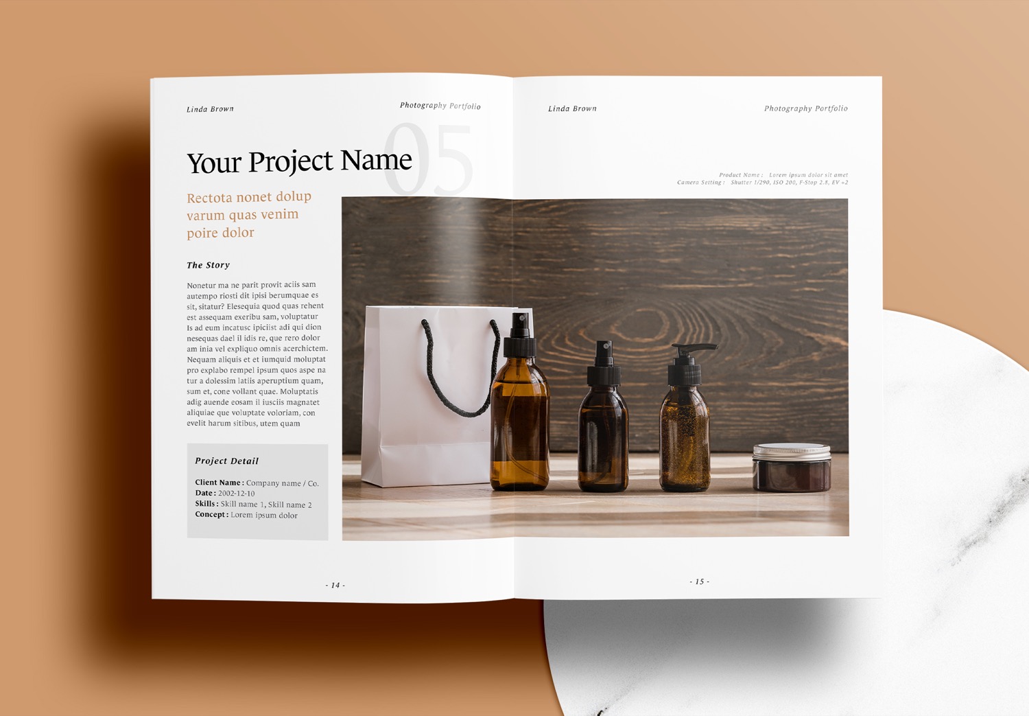 Free-InDesign-Modern-Photography-Portfolio-Layout-Templates-with-Brown-Accents