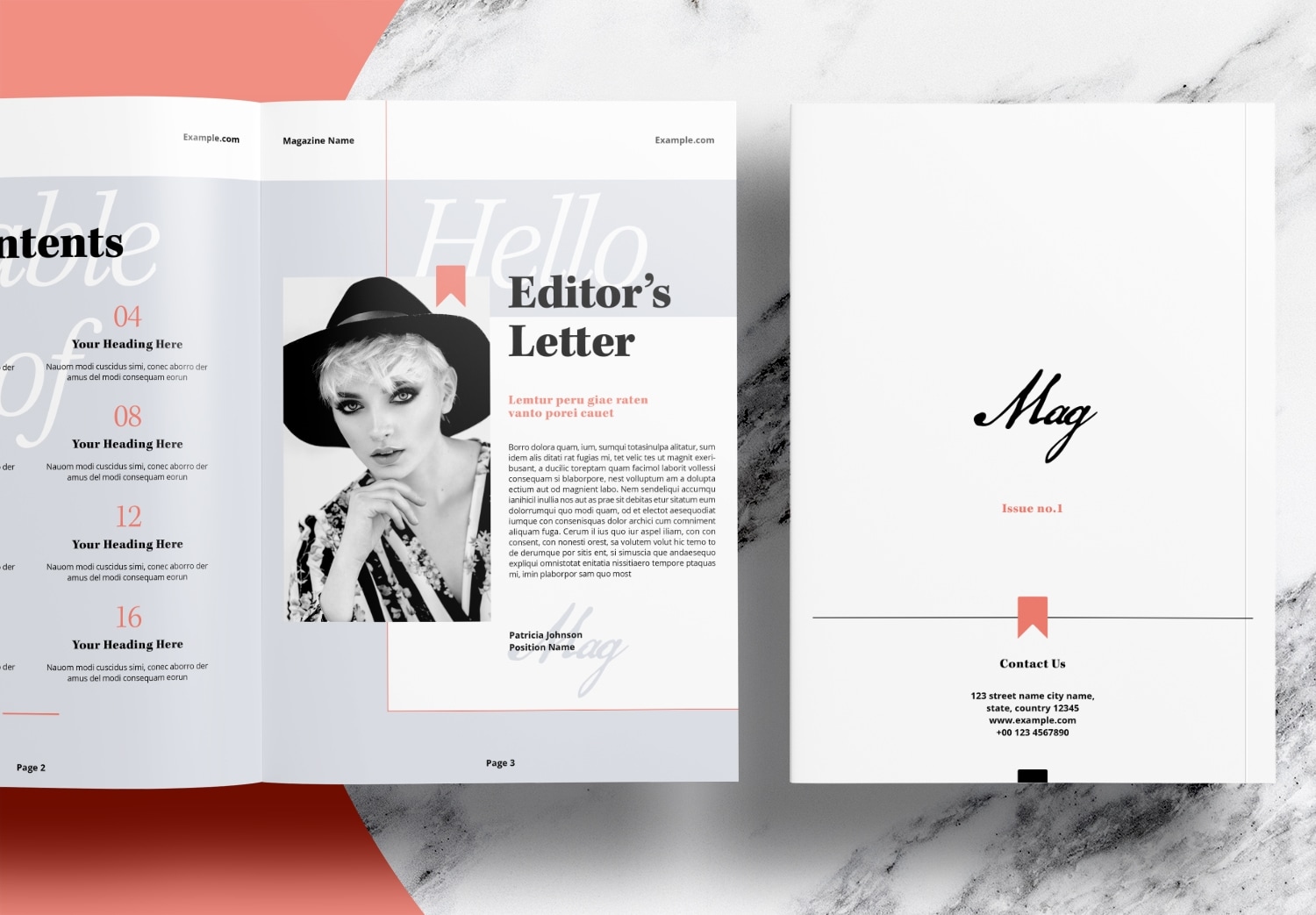 Free-InDesign-Red-Modern-Magazine-Layout-Template