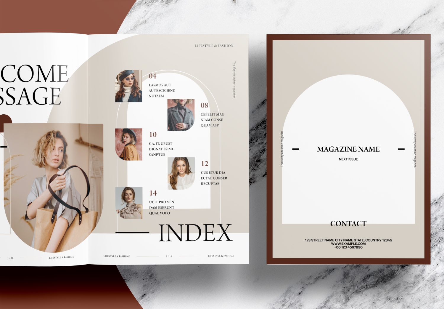 Free-InDesign-Brown-Fashion-Magazine-Layout-Template