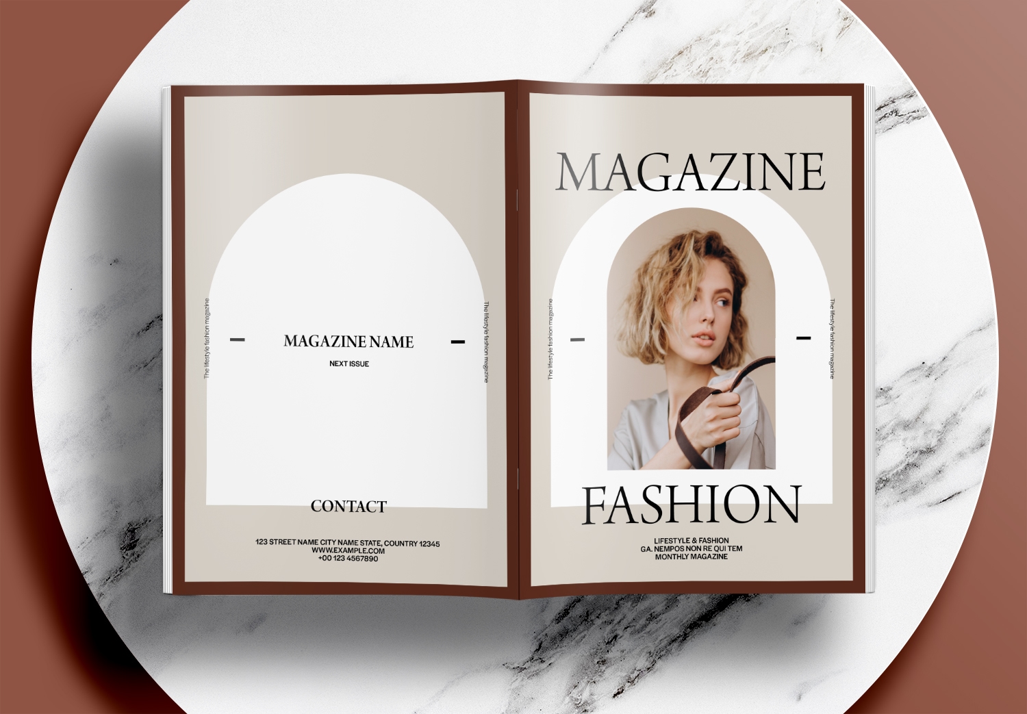 Minimalist Brown Fashion Magazine - Venngage