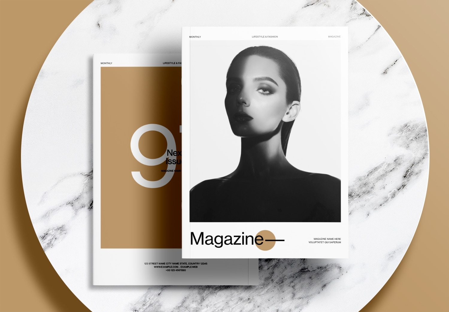 Free-InDesign-Brown-Magazine-Layout-Templates