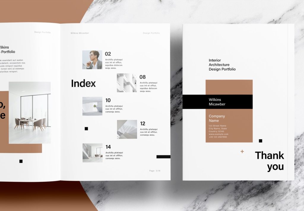Free InDesign Interior Portfolio Layout Template - Unsell.Design