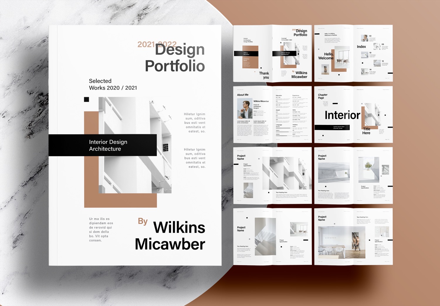Interior Design Portfolio Front Page Template Psoriasisguru