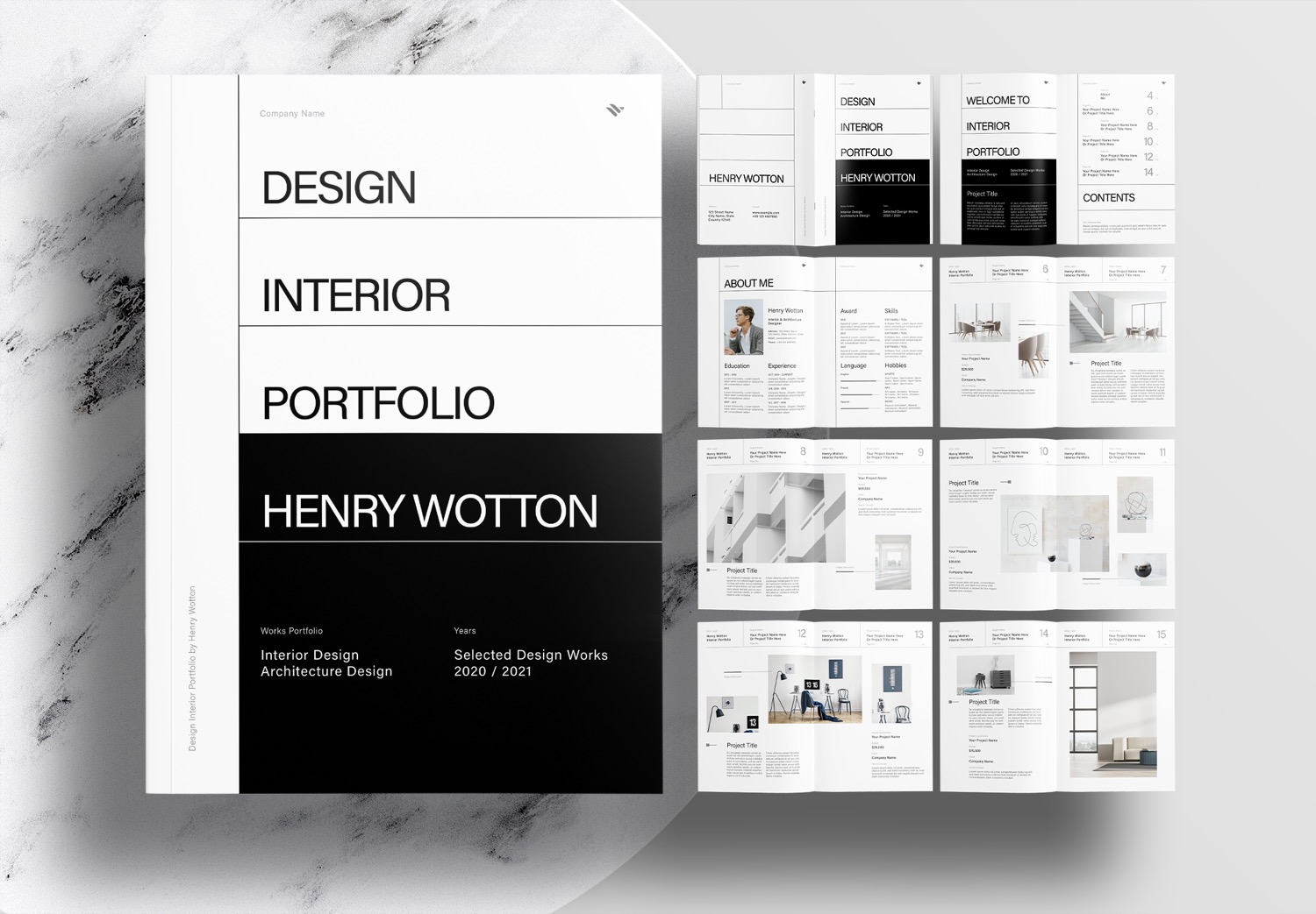 Interior Portfolio Design Layout