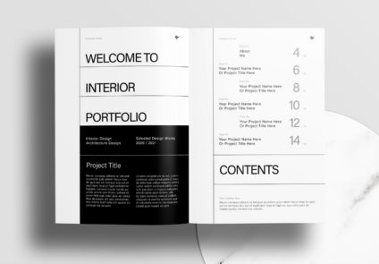 Free InDesign Interior Portfolio Layout Template