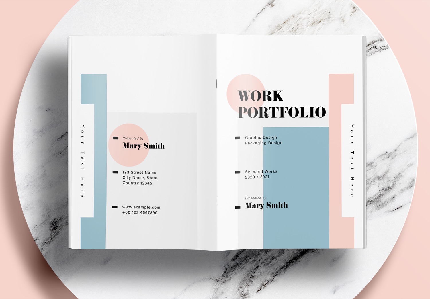 Free-InDesign-Minimalist-Portfolio-Layout-Template-with-Pink-and-Blue-Accents