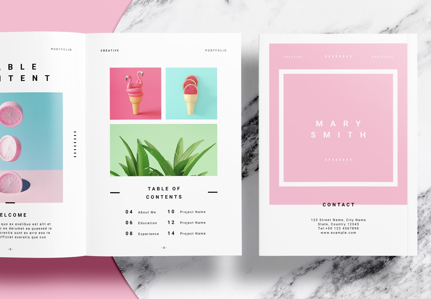 Free-InDesign-Pink-Portfolio-Layout-Templates