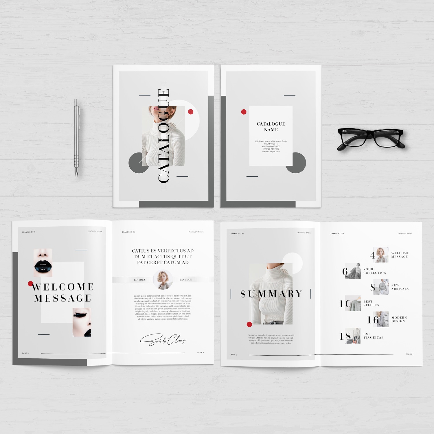 Free-InDesign-Gray-Catalog-Layout-Template