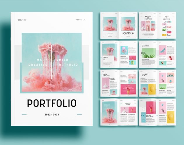 Free-InDesign-Green-Portfolio-Layout-Templates