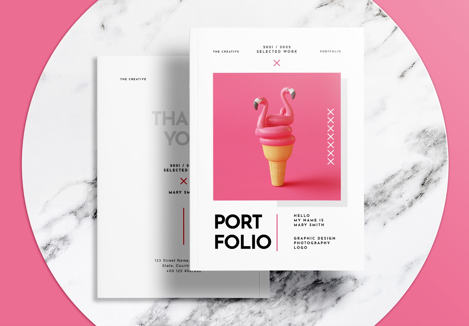 Free-InDesign-Modern-Pink-Portfolio-Layout-Template