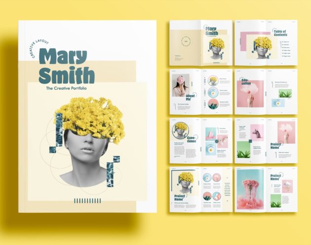 Free-InDesign-Yellow-Portfolio-Layout-Template