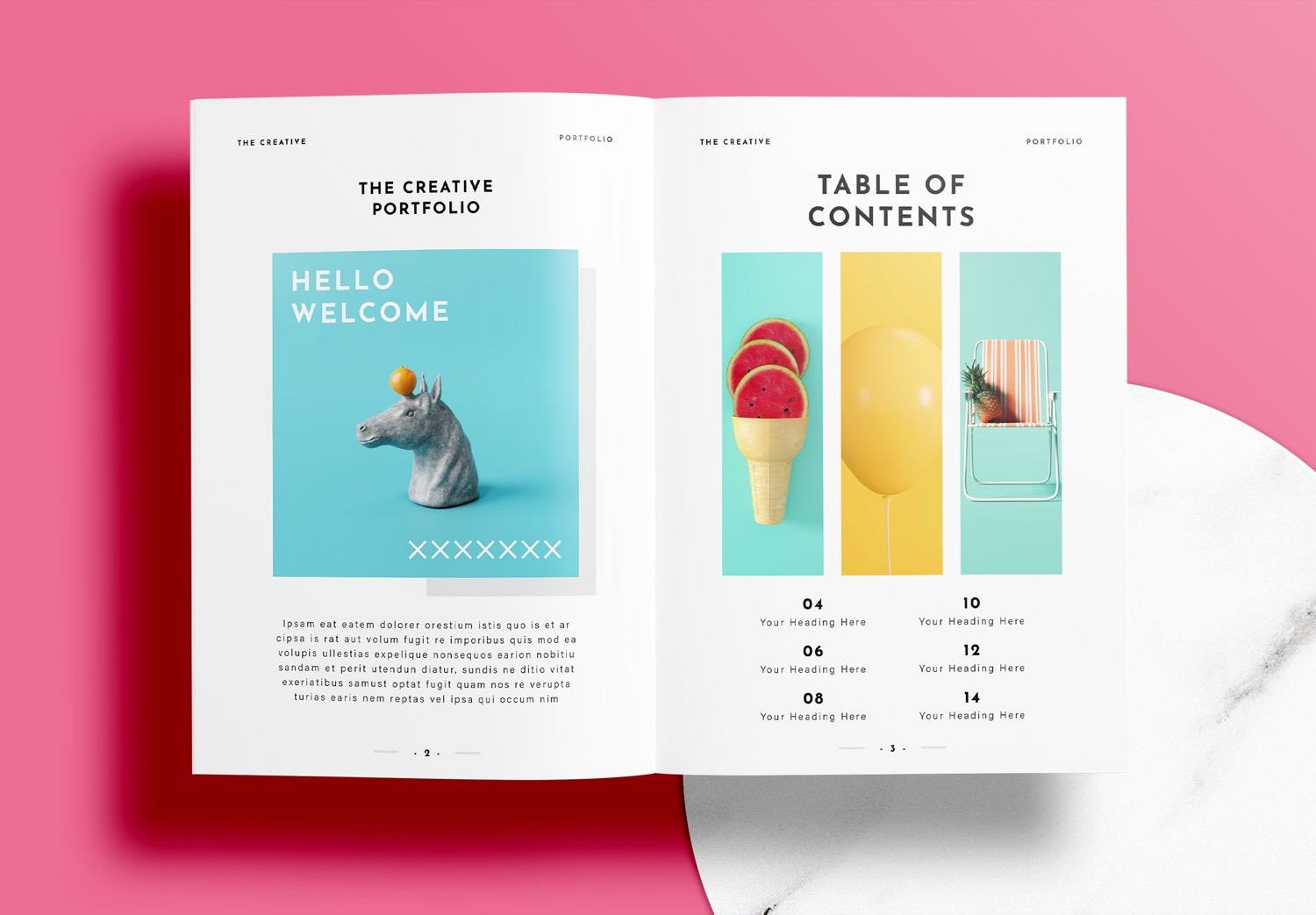 Free-InDesign-Modern-Pink-Portfolio-Layout-Template