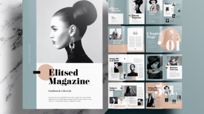 Free InDesign Magazine Layout Template with Green Accents