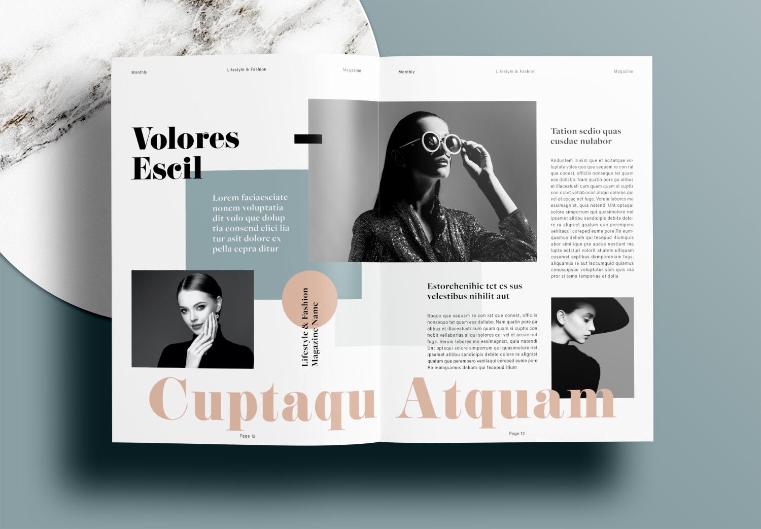 Free InDesign Magazine Layout Template with Green Accents