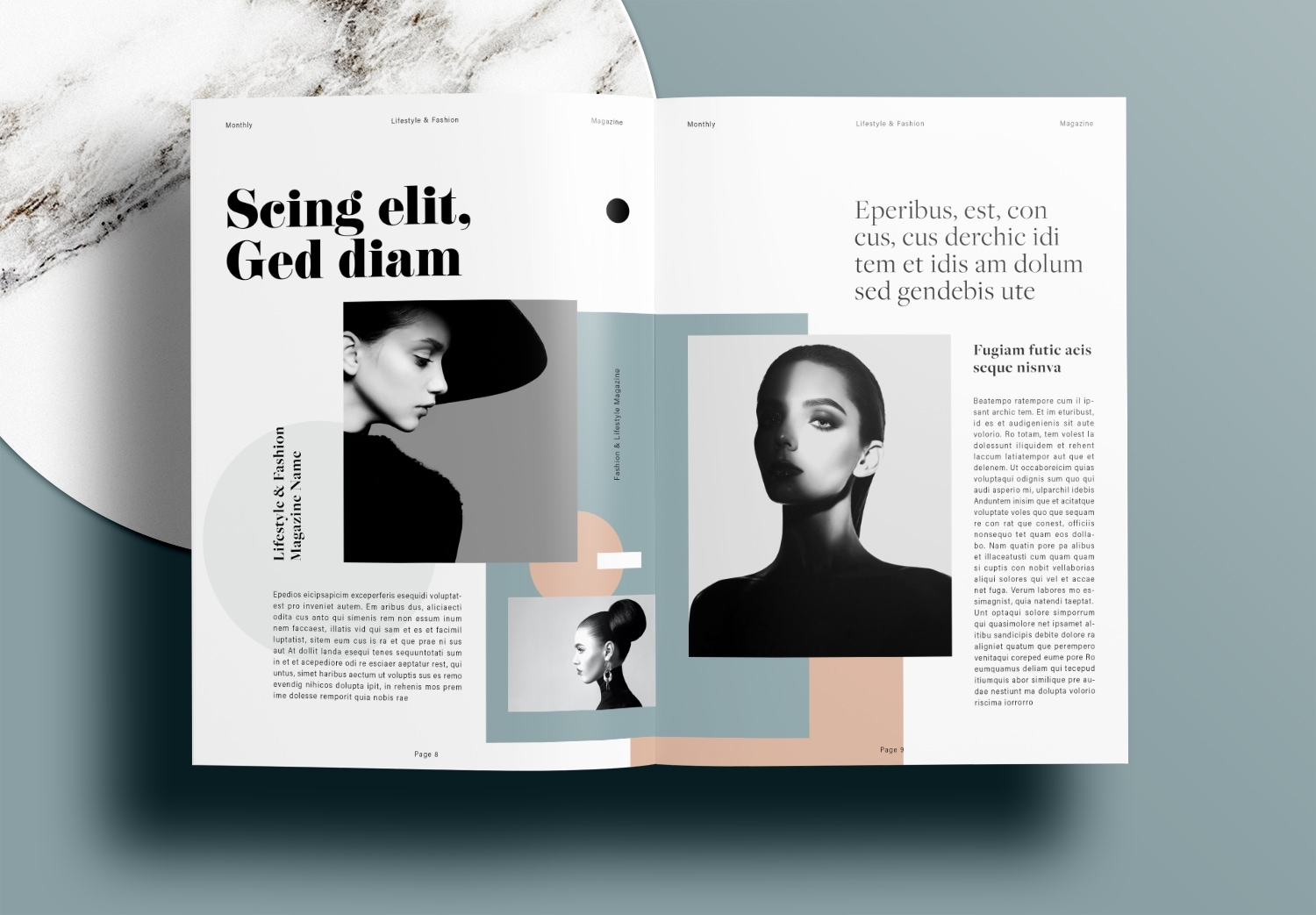 Free InDesign Magazine Layout Template with Green Accents