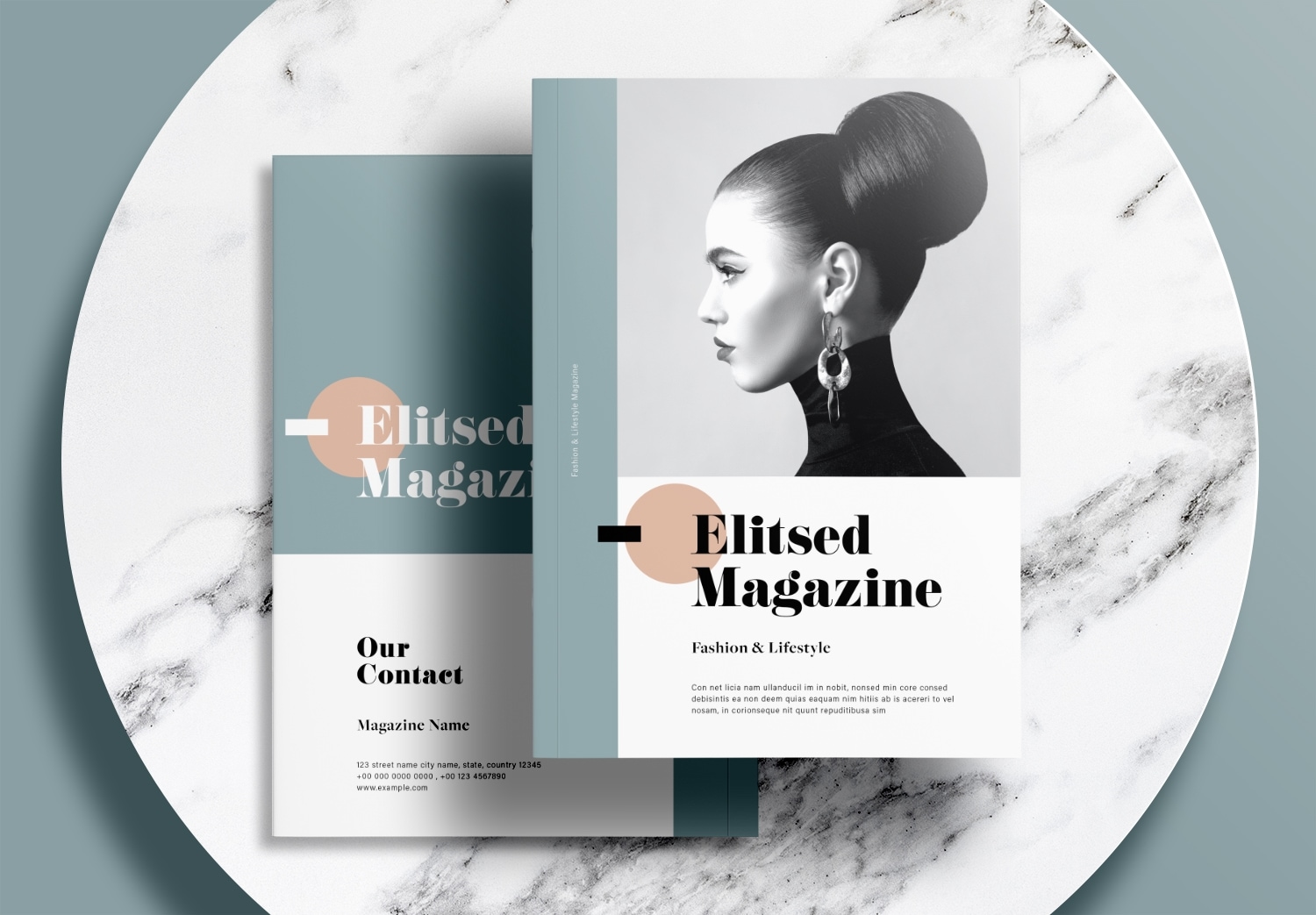 Free InDesign Magazine Layout Template with Green Accents