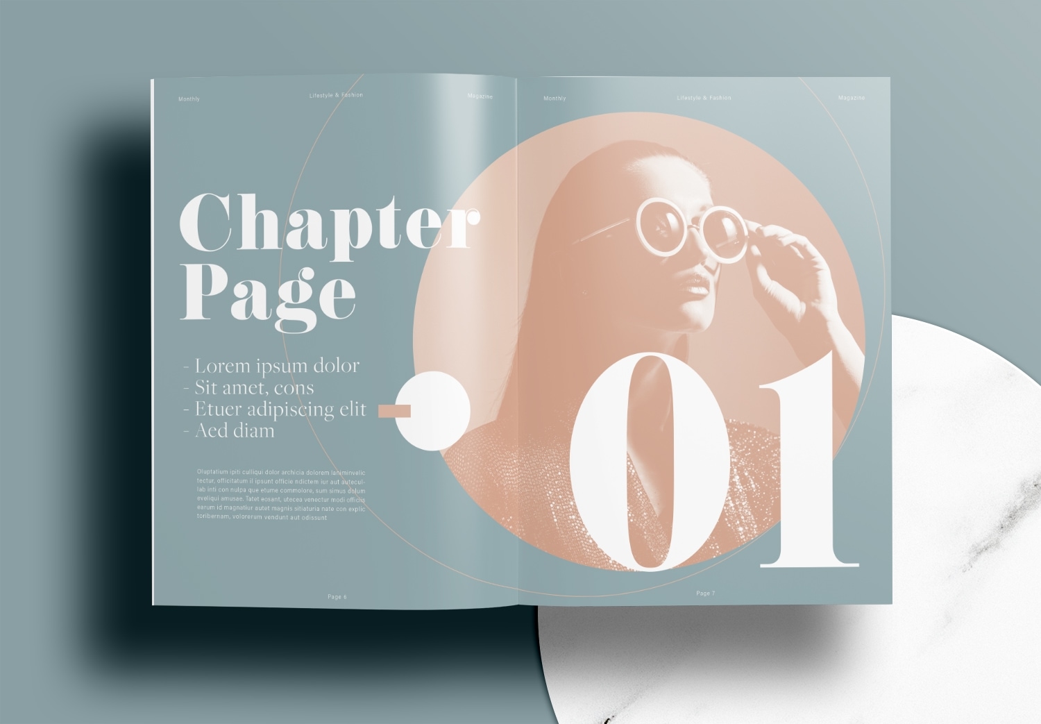 Free InDesign Magazine Layout Template with Green Accents