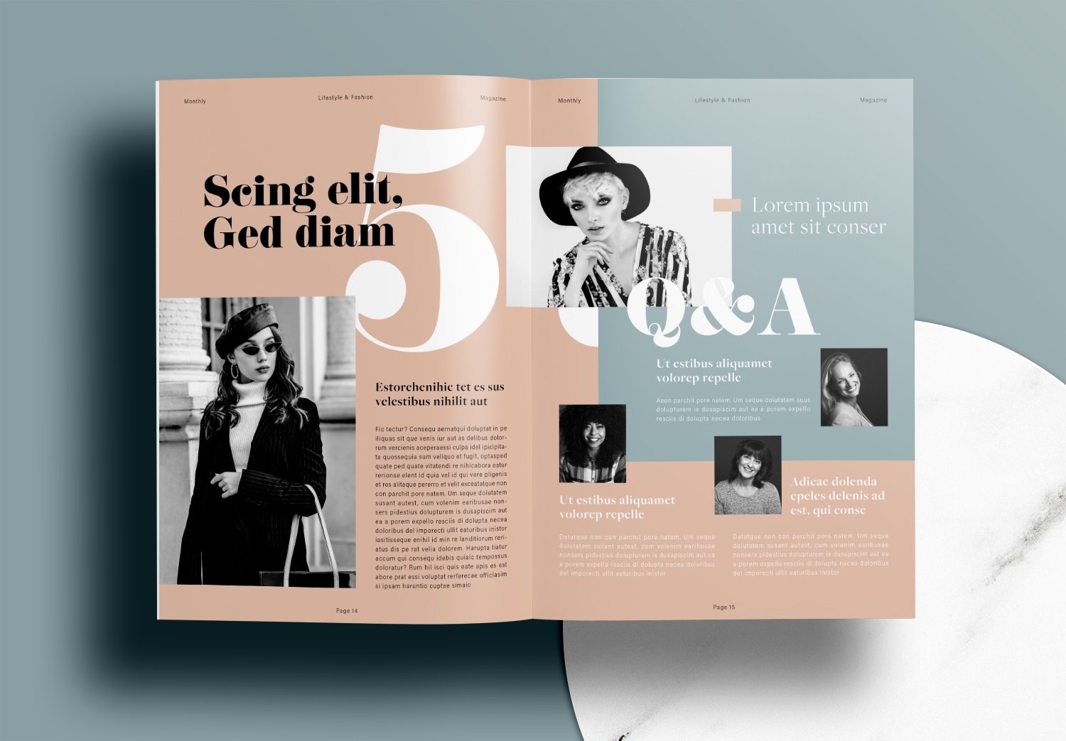 Free InDesign Magazine Layout Template with Green Accents