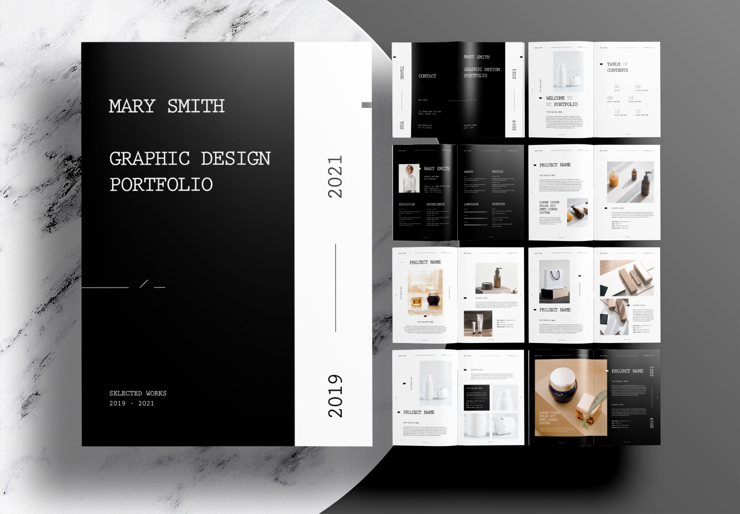 Graphic Design Portfolio Cover Page Examples