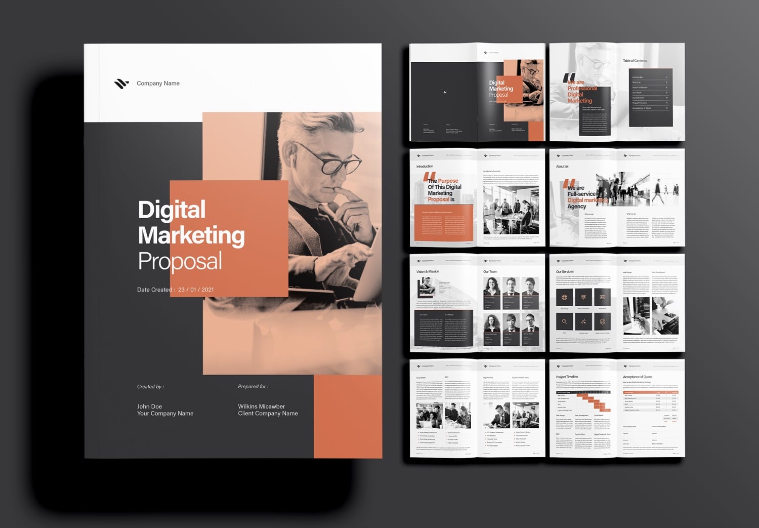 Business Proposal Template InDesign Free