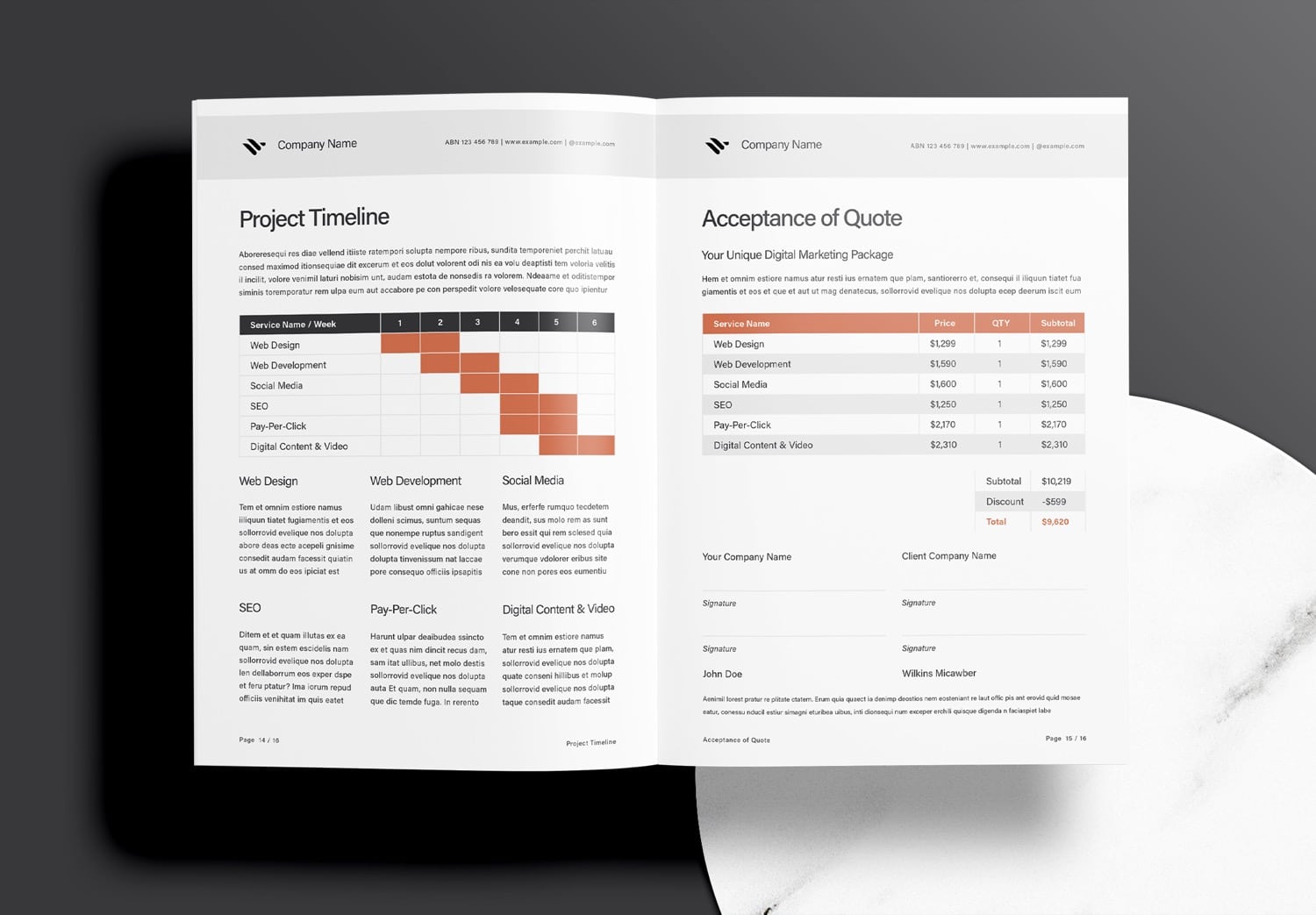 Free InDesign Business Marketing Proposal Template