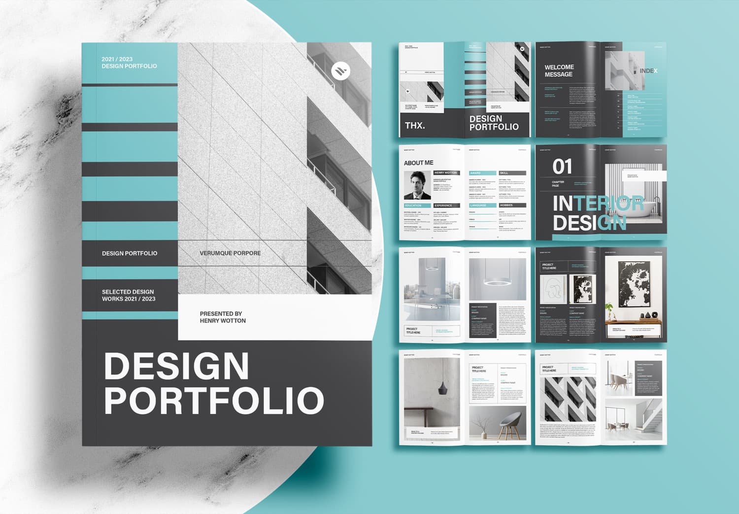 Free to edit and print student portfolio templates