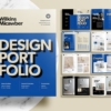 Free Blue Interior Portfolio InDesign Template