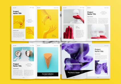 Free Modern Graphic Design Portfolio Layout InDesign Template