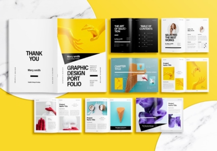 Free Modern Graphic Design Portfolio Layout InDesign Template