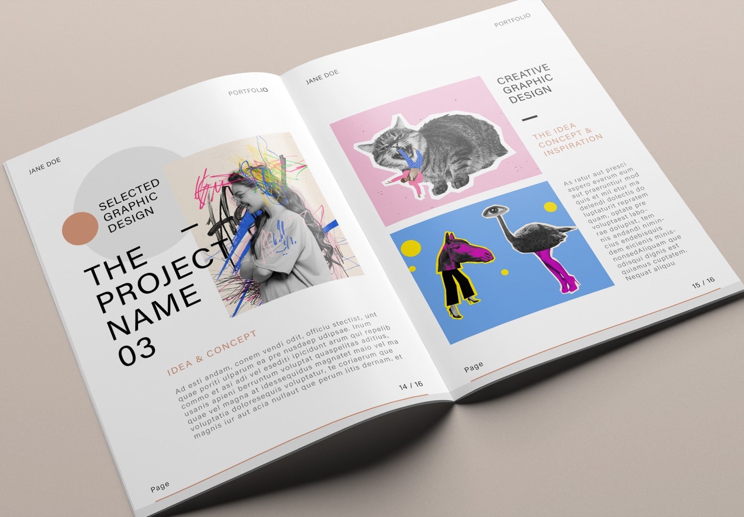 Close up of Creative Design Portfolio Template