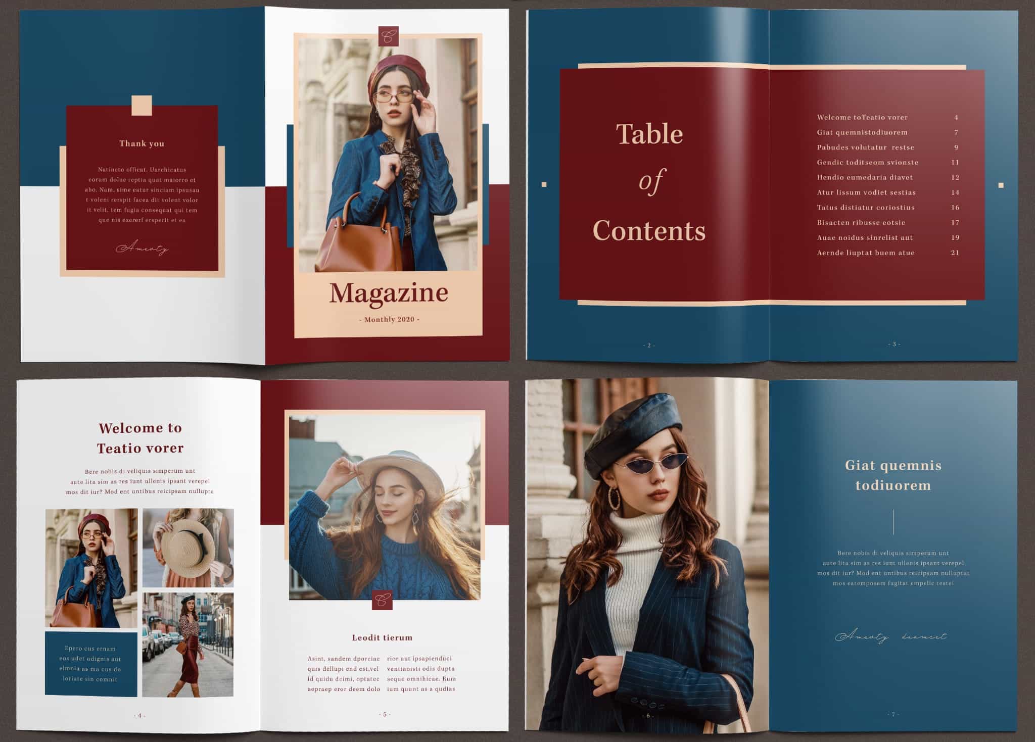 Modern Magazine Layout Template