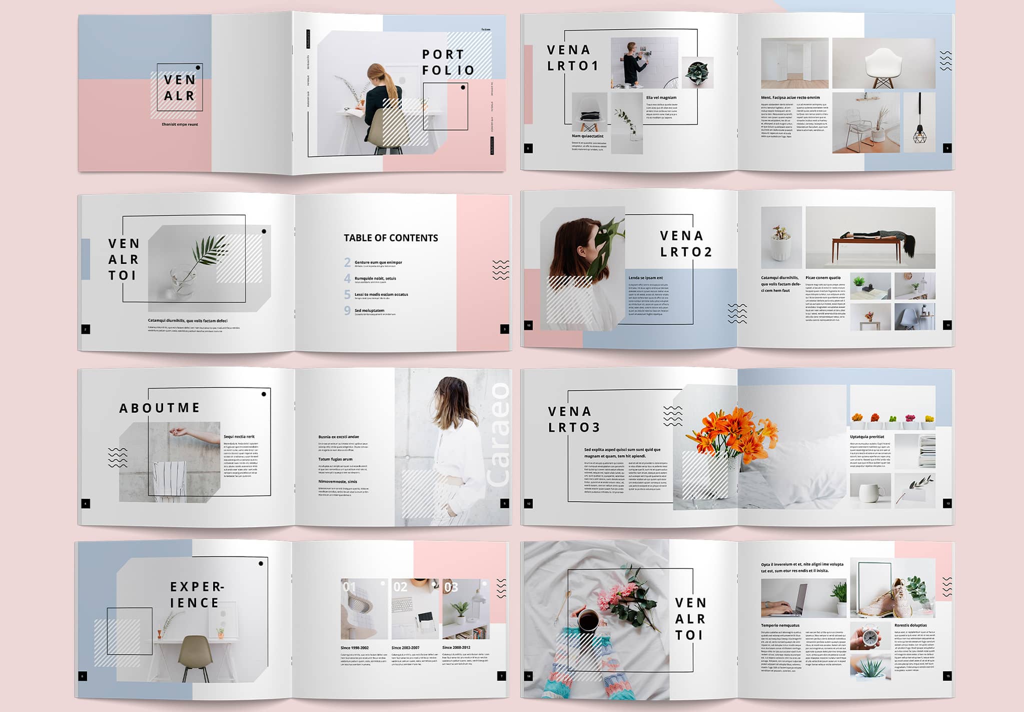 Preview Inside Page of Minimal Landscape Portfolio Template