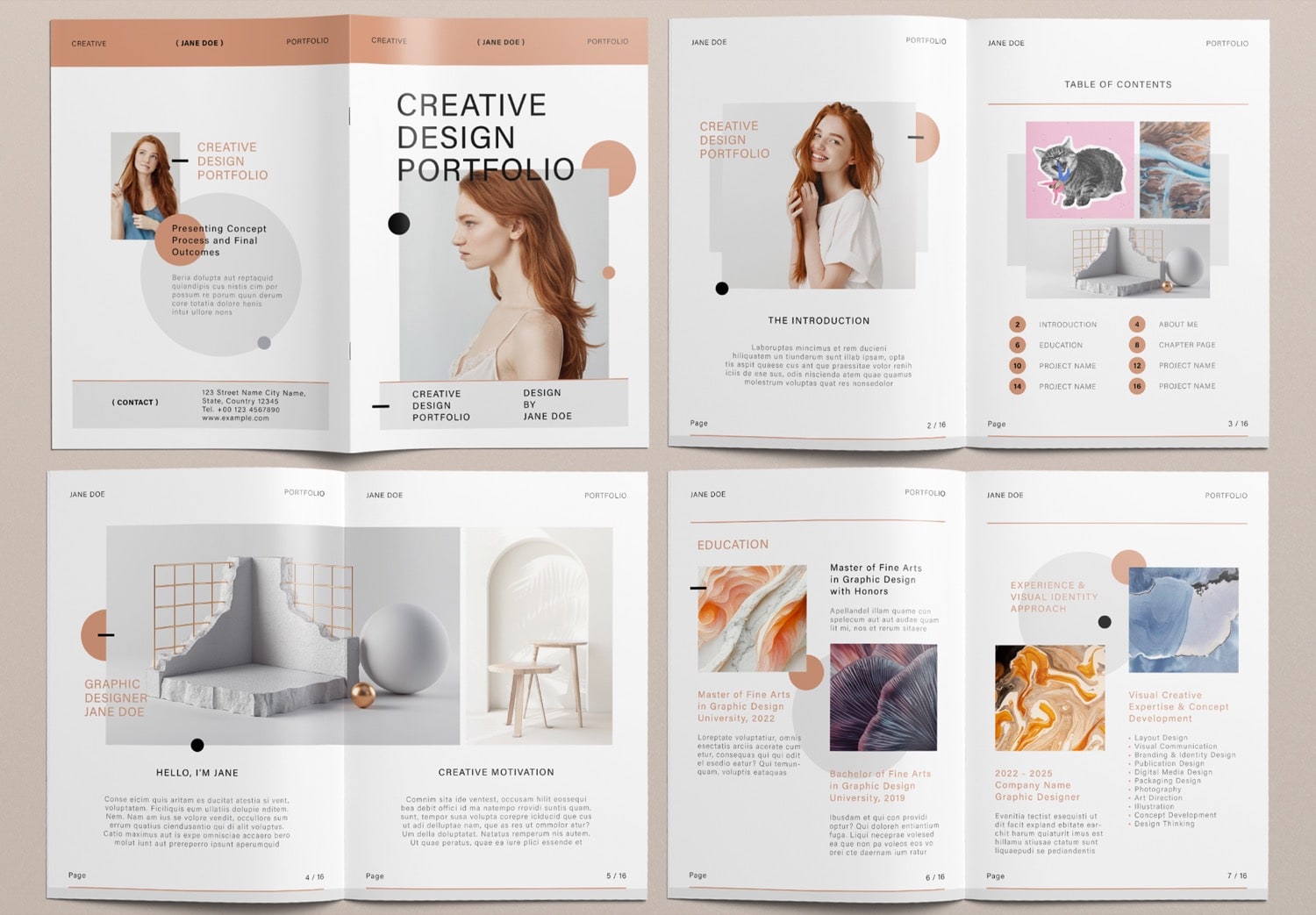 Preview Page 1-8 of Creative Design Portfolio Template