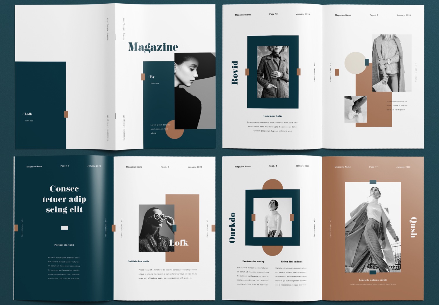 Preview Page 1-8 of Modern Magazine Template