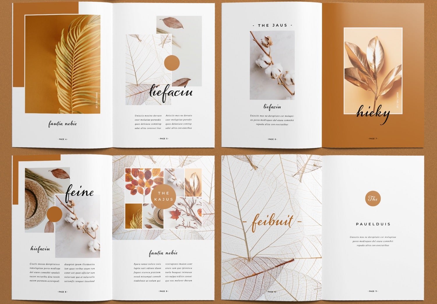 Preview Page 4-11 of Brown Portfolio Template