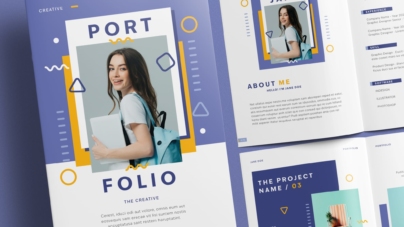 Cover Close Up Preview of Minimal design student portfolio layout template