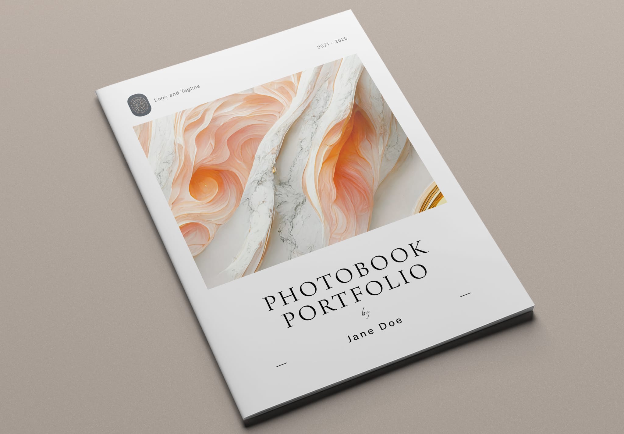 Minimal album photobook portfolio layout template