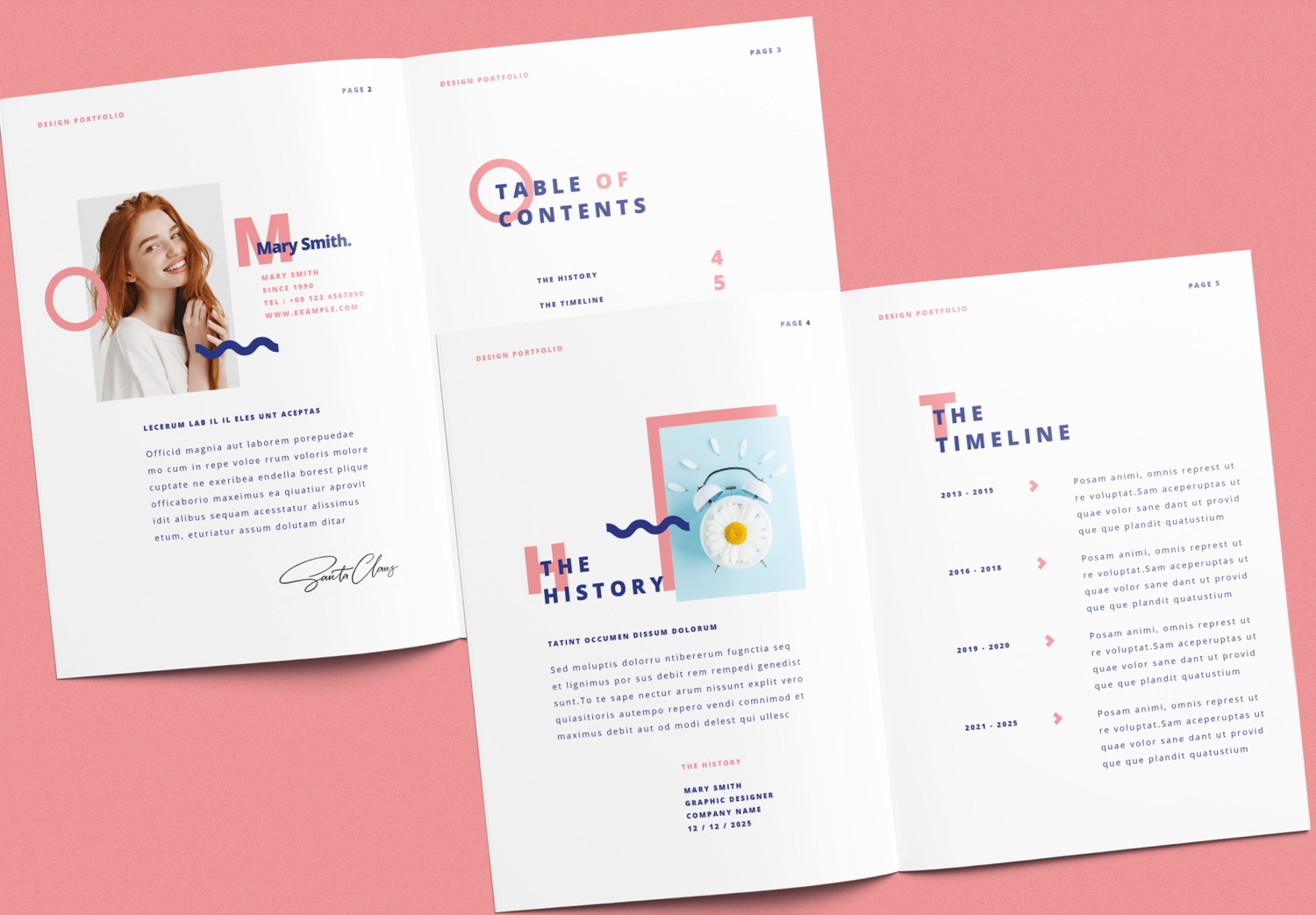 Close Up of Free Download Creative Portfolio Layout Template for Adobe InDesign