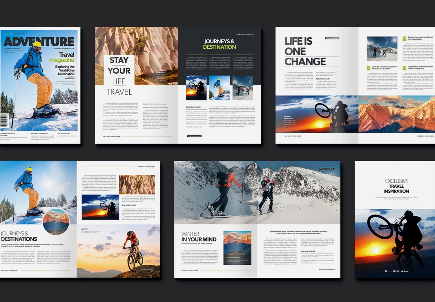 Close Up of Magazine Template